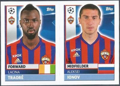 Topps Champions League - 2016-17 - #CSK18-19 - CSKA MOSCOW - A IONOV / LACINA TRAORE