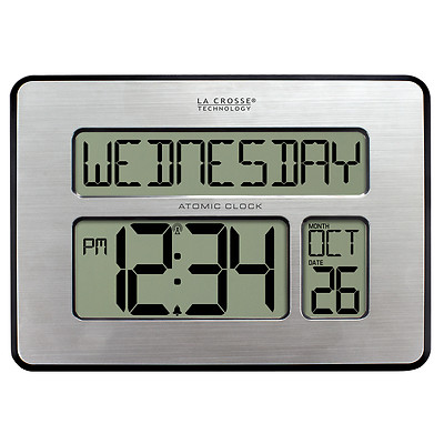 513-1419 La Crosse Technology 2'' Numbers Atomic Digital Wall Clock - Open Box