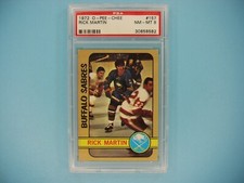 1972/73 O-PEE-CHEE NHL HOCKEY CARD #157 RICK RICHARD MARTIN PSA 8 NM/MINT OPC