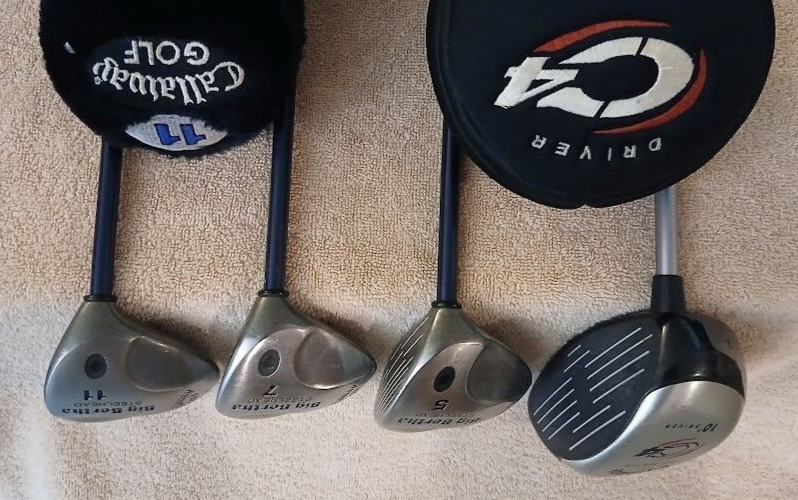 TZ GOLF - Callaway Big Bertha C4 10* Driver, Steelhead 5, 7, 11