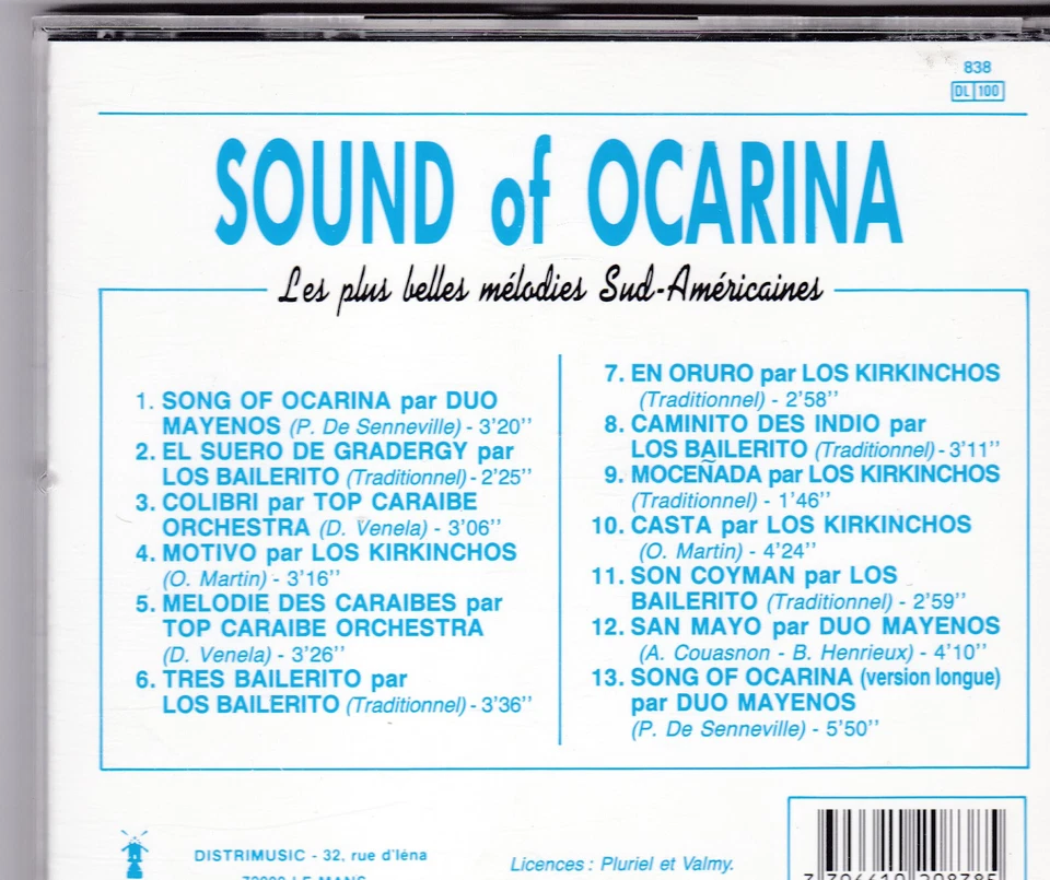 Various Artists - Sound of Ocarina: Les plus belles Mélodies Sud-Américaines - Bild 2 von 2