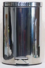 Organize It All Stainless Step On Trash Can in Chrome 12.5 Quart No. 4729W-1P