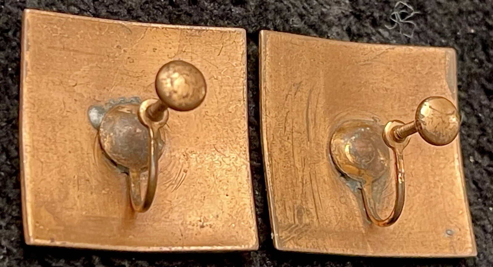 Enamel Solid Copper Screw Back Earrings Artisan C… - image 10