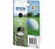 EPSON 34 Golf Ball Black Ink Cartridge WF-3720DWF, WF-3725DWF 350 Pages UK Free