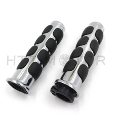 Custom Chrome 7/8" 22mm Handlebar Grips For Honda Goldwing Gl1200 1982-1987