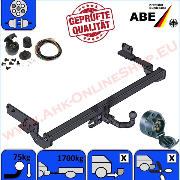 AHK ES7 FüR Nissan Primera W11 Kombi 1998-02 AnhäNgerkupplung + E-Satz Komplett-image