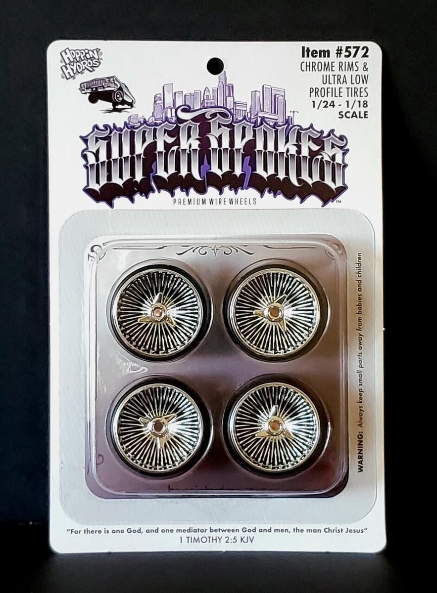 希少hoppin hydros ローライダー HOPPIN HYDROS 1/24-1/18 SUPER SPOKES Zenith 3 Prong Cap