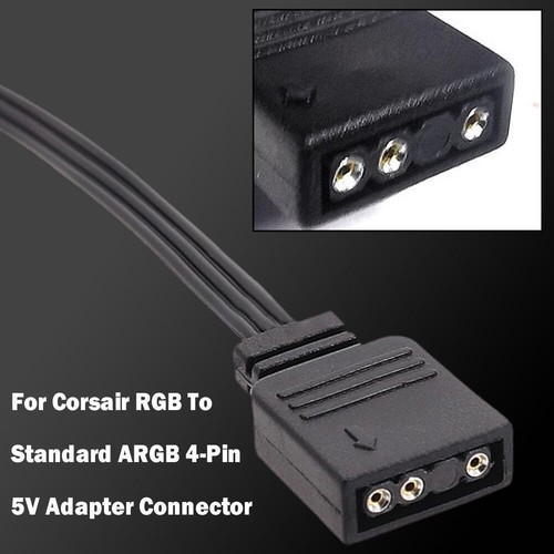 For Corsair 4 Pin RGB to Standard ARGB 5V 3 Pin Connector 25cm w/ GX R9I5