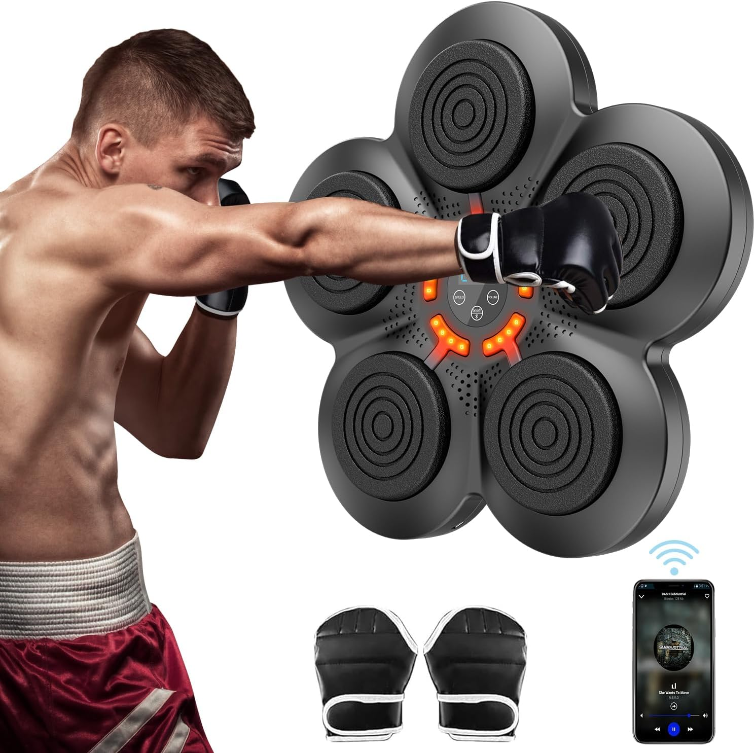Boxing Gloves Move It Smart Punching Bag Punchbag Interactive