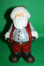 Dekoration Weihnachtsmann stehend 21,5 cm h Keramik Wolle Weihnachten Nikolaus