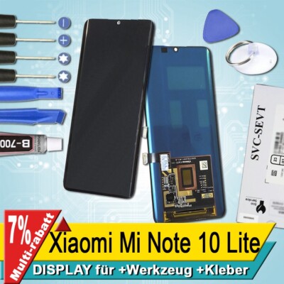 Display Xiaomi Mi Note 10 Lite  Bildschirm Original Service Pack Schwarz+