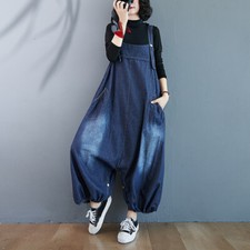 Femme Jeans Bouffant Salopette