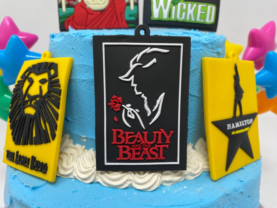 Icónico juego de decoración de pasteles musicales de Broadway - Wicked, Hamilton, Phantom, nuevo Foto 4 de 4