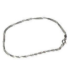 Sterling Silver 7 inch 2.5mm Twisted Chain Bracelet