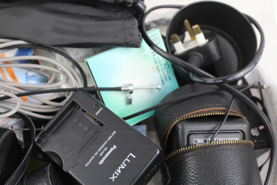 Assorted Camera Accessories Inc. Flashes, Converters, Lens Caps