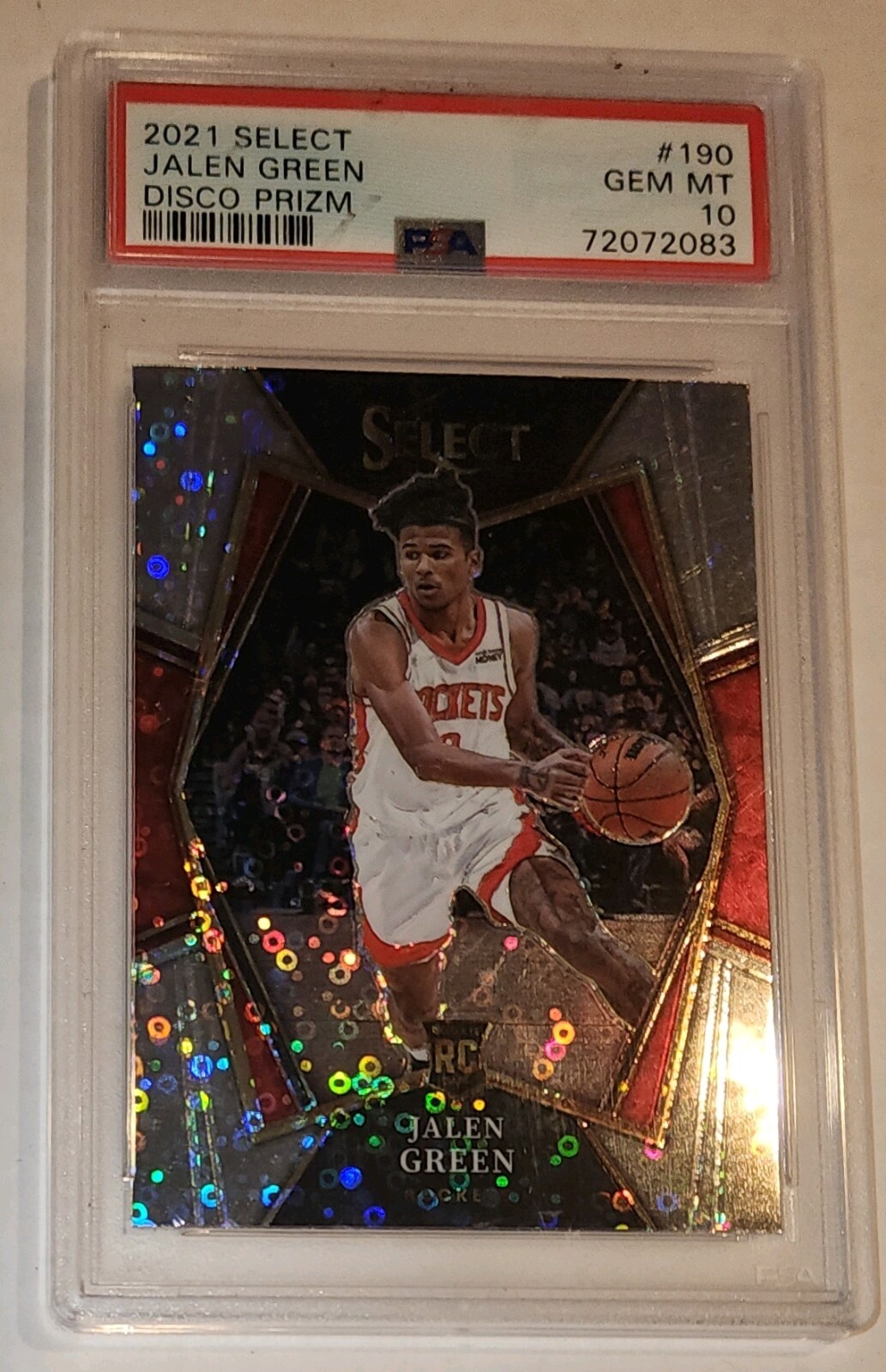 Jalen Green 2021-22 Panini Select Silver Disco Rookie Prizm #7 Houston Rockets