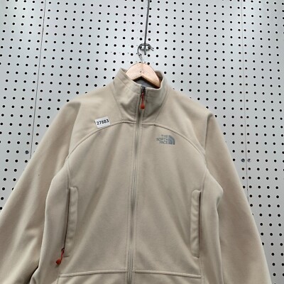 The North Face Windfall Fleece Jacket Beige Pink Womens Small 20.5