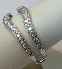 1 Ct Round Simulated Diamond Engagement Enhancer Wrap Ring 925 Sterling Silver