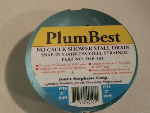 Jones Stephens PlumBest D40-101 No Caulk Shower Stall Drain FREE SHIPPING  - Picture 1 of 3