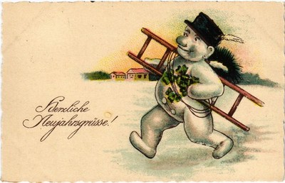 PC CHIMNEY SWEEPER HAPPY NEW YEAR (a74036)