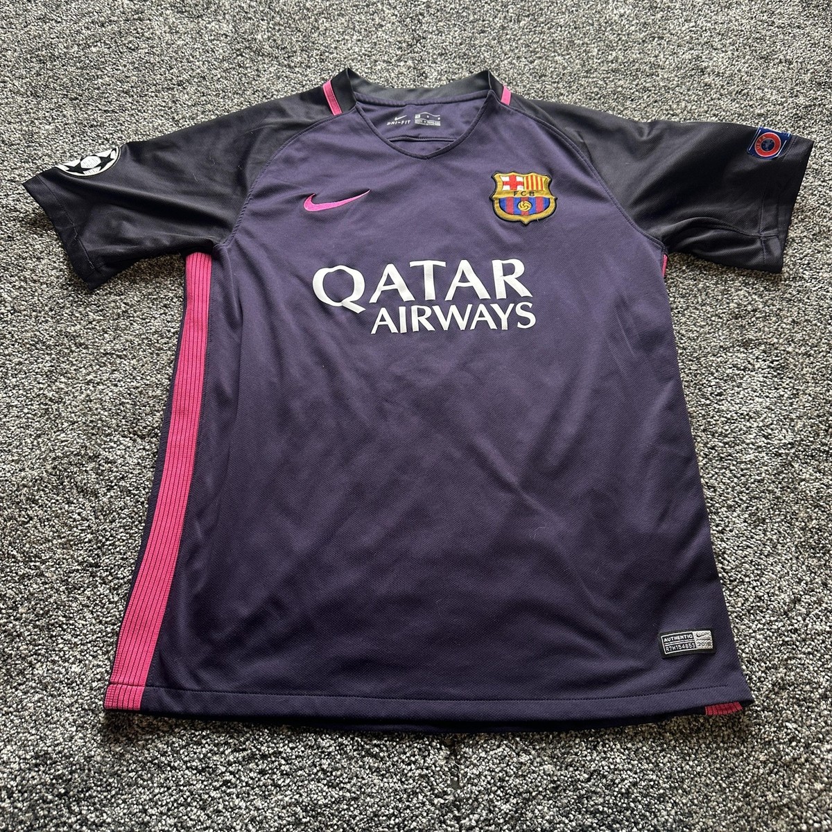 Barcelona Jersey Mens Large Purple Pink Soccer Neymar Jr 11 Nike