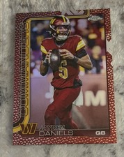 2025 Topps Chrome Jayden Daniels Leather Football Pigskin Border Parallel SP