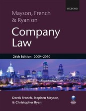 Mayson, French and Ryan on Company Law,Derek French, Stephen M ,