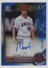 2022 Bowman Chrome Prospect Blue Refractor /150 Mason Albright #CPA-MA Auto 4zx