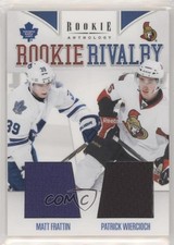 2011 Rookie Anthology Rivalry Materials Matt Frattin Patrick Wiercioch #28 a2v
