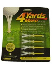 4 More Yards Golf Tees 4pk, 2 3/4" Yellow GreenKeepers NEW