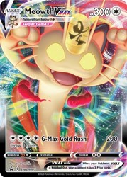 Meowth VMAX SWSH005 Sword & Shield Black Star Promo Holo