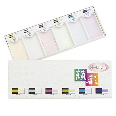 Boku-Undo Aurora Gansai Paint Set 6 Farben - Schimmer Aquarell für Karten &...