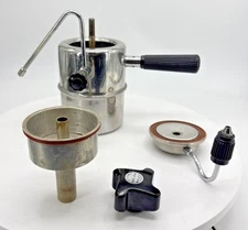 Elebak Brev 21077 Stove Top Espresso Steamer Frother Maker Complete