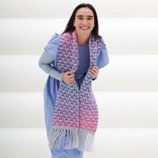 Red Heart  Mosaic Scarf Crochet Kit