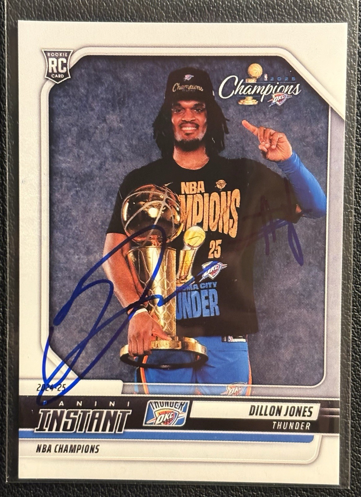 Dillon Jones Signed Rookie Finals Trophy 2024-25 Panini Instant #14 Ip Auto Gtp