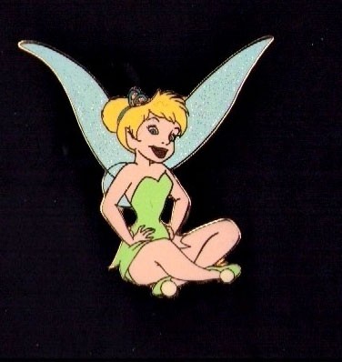Return to Neverland Tinker Bell Sitting Glitter Wings Disney Pin - WDW