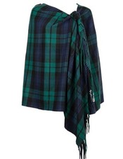 Oversized Cashmere Feel Scotland Scottish Tartan Plaid Black Watch Tartan