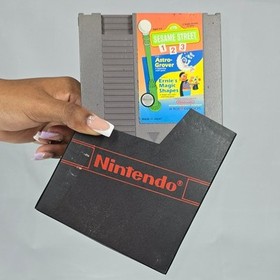 Vintage Nintendo NES Sesame Street 123 Game Astro Grover Ernie Shapes 1985