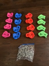 16 Rock Climbing Handles Indoor Outdoor 🥷 Wall Kit with Mounting Hardware