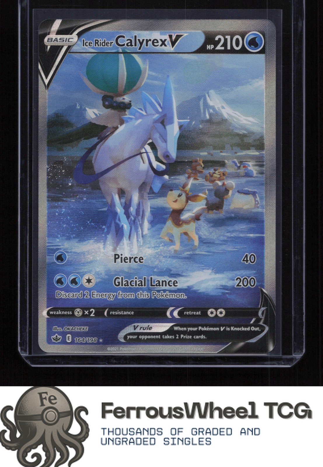 Ice Rider Calyrex V (Alternate Full Art) 164/198 - SWSH06: Chilling Reign - (NM)