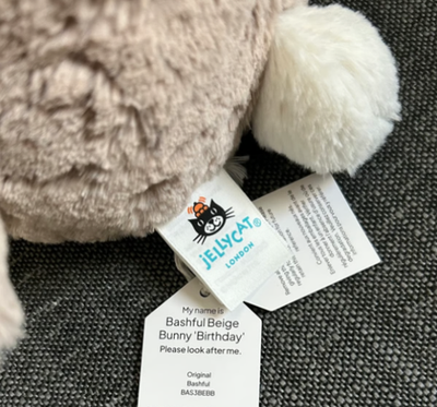 Jellycat Bashful Beige Bunny Birthday Cake Plush Toy Soft Gift