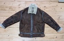 Sheepskin Leather Flying Jacket Real Fur