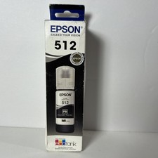 Epson EcoTank 512 Black Ink 70 ml Bottle Genuine 08/2024