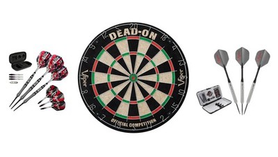 Bristle Dartboard + Blitz Tungsten Darts + V-Factor Dart Set