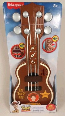Disney Toy Story 5 Woody's Hey Howdy Hey Guitar Pixar Fisher-Price New