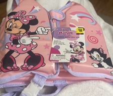 Disney Minnie Mouse Fabric Swim Vest Size S/M max 40Lbs Pink Ages 1 