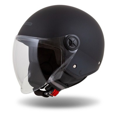 Jethelm Roller Helm Crosshelm Motorradhelm Handy Cassida schwarz matt M