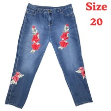 Avenue denim women s jeans floral embroidery ...