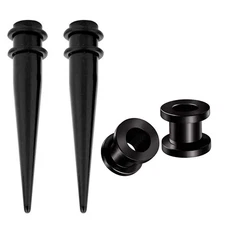 316L Surgical Steel Tapers and Screw Tunnels Ear Stretching Kit Gauges Plugs ...