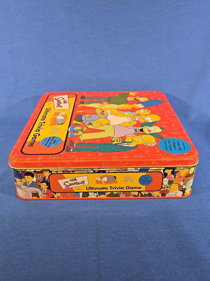 The Simpsons Ultimate Trivia Game Complete Metal Collector Tin 2002 ...